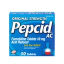 Pepcid AC Original Strength Heartburn Relief Tabletten, OTC Medizin verhindert und entlastet Sodbrennen & Säure Reflux durch Säure Verdauung, 10mg Famotidin Säure Reducer, Fast-Acting, 30 ct