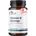 Conceptions pour la santé Vitamine D Synergy - 2000 UI Vitamine D avec supplément K - Soutient des humeurs saines, santé osseuse + santé immunitaire pour les adultes - VIT D3 + vitamine K - sans gluten + non-OGM (120 capsules)