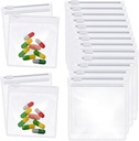Zonon Pill Pouch Taschen Zippered wiederverwendbare Pillen Baggies Clear Plastic Bags Selbstversiegelung Reisemedizin Organizer Speicher mit Slide Lock für Cod Liver Öl, und Small Items(12 Stück)