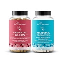 Natural Prenatal Bundle – Glow Prenatal Multivitamin – Momma Probiotics für Mom & Baby
