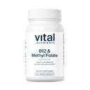 Nutriments vitaux Vitamine B12 & Methyl Folate de Végétal et supplément de B12 5-MTHF Plus B12 soutient le système nerveux et le métabolisme*