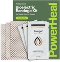 PowerHeal Bioelectric Bandage Kit für Wound Care & Healing – Single Layer, No Adhesive Includes Wound Hydrogel, Can Be Cut to Fit – für Schnitte, Abrasionen, Blisters, Burns – 3-Pack, 4” x 4”