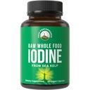 Raw Whole Food Iodine Supplement from Organic Kelp (Ascophyllum Nodosum) par Peak Performance. Tablettes de soutien à l'iodure de potassium pour le métabolisme, l'énergie et l'Immune. 60 gélules, pilules.