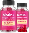 NutraChamps Hair Skin & Nails Gummis, Biotin mit Collagen & Keratin, 5000mcg Biotin Beauty Complex, Vitamin Supplement, Berry, 120 Count, Gesundes Haar, Radiant Skin & Strong Nails (Pack von 2)