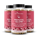 Glow Vitamines prénatales pour les femmes 3-Pack Bundle – 20-en-1 nutriments vitaux pour la grossesse en santé et le développement foetal – acide folique et DHA végétalien pour la croissance du bébé et une grossesse confortable – 180 capsules