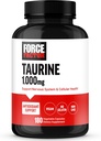 FORCE FACTOR Taurine Supplement, Taurine 500mg Capsules Antioxidant Supplement to Support Nervous System and Cellular Health, Vegan, No Gelatin, Non-GMO, 180 Vegetable Capsules
