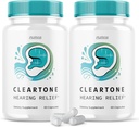 (2 Pack) Cleartone Pills - Official Formula - Cleartone Tinnitus Hearing Support Pills, Clear Tone Pills Hearing Relief Maximum Strength Formula Clear Tone Advanced Vitamin Supplement (120 Capsules)