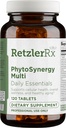 PhytoSynergy Multi w/o Fer par Dr RetzlerRxTM - 120 comprimés - Vitamines et minéraux Composés végétaux bioactifs améliorés - Lutéine, Zeaxanthin, Lycopène et Resvératrol