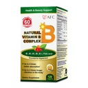 AFC Japon Complexe naturel de vitamine B avec B1, B2, B3, B6, B12, Acide folique et extrait de levure de glutathion, pas de synthétique, non-OGM, supplément pour le stress, l'énergie, système immunitaire et nerveux,120 Caplets végétaliens