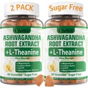 NEVISS Ashwagandha Gummies 2000mg, Sentiment rafraîchi, plus mélange propriétaire avec L-Theanine, 5-HTP, Lemon Balm, Magnésium pour le calme, Zzzs & Relaxation Support, 120 Compte