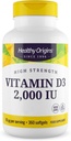 Healthy Origins Vitamin D3 1,000 IU (Non-GMO), 360 Softgels