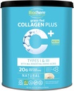 Biochem Collagène Plus Protéine - 1,4 lb - Saveur naturelle - 20g de poudre de protéines de collagène - favorise la santé des cheveux, de la peau, des ongles, des articulations et des os - Acide amino - Céto-friendly - Soft Tissue Support