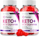 (2 Pack) Premier Keto ACV Gummies - Advanced Formula Premiere Keto Plus ACV Gummies Apple Cider Vinegar Premier ACV Nahrungsergänzung Bewertungen Männer Frauen (120 Gummies)