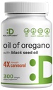 SUPPLÉMENT DE DÉAL Huile de softgels d'origan avec huile de graines noires 300 Compte – 30:1 Extrait, Carvacrol actif et Thymoquinone – Antioxydant Imune Soutien de santé – Basé sur les plantes, non-OGM