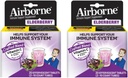 Elderberry Extract + Vitamin C 1000mg (pro Servieren) - Airborne Effervescent Tabletten (20ct), Glutenfreie Immununterstützungsergänzung, mit Vitaminen A C E, ZINC & Selen, Sugar Free (Pack von 2)