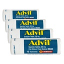 Réducteur de douleur advil et réducteur de fièvre, anti-douleur avec Ibuprofen 200mg pour les maux de tête, les maux de dos, les douleurs menstruelles et les douleurs articulaires - 10 comprimés enduits (paquet de 4)
