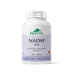 PROVITA NADH+ Forte | Kognitive Unterstützungsergänzung mit NADH, Coenzym Q10 & Chlorophyll | Energieunterstützung, Fokus, Mental Clarity & Gehirn Gesundheit | Vegan Kapseln | Hohe Absorption Cellular Formel