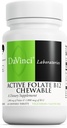 DAVINCI Labs Folate actif B12 Chewable - Supplément alimentaire pour soutenir la santé cardiaque, les nerfs sains, la fonction immunitaire et la production d'énergie* - avec folate et vitamine B12-60 Chewable Tablets