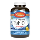Carlson - L'huile de poisson la plus fine, 700 mg Omega-3s, supplément d'huile de poisson norvégien, huile de poisson Omega-3 prise sauvage, capsules d'huile de poisson d'origine durable, supplément Omega 3, citron, 120 Softgels