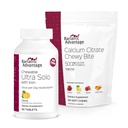 Avantage bariatrique Récupérable Ultra Solo avec Fer - Citrus, 30 Citrate de calcium et Bites de chips 500 mg - Aromatisés de fruits assortis,90 Compte
