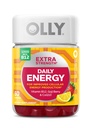 OLLY Extra Strength Daily Energy Gummy, Sans caféine, 1000 mcg de vitamine B12, CoQ10, Goji Berry, Supplément à croquer pour adultes, Berry Yuzu Flavor - 60 Comte