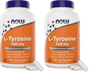 MAINTENANT Aliments L-Tyrosine 500mg, 300 Capsules - Non OGM - Soutient l'alerte mentale - 500 mg Caps - Supplément de forme libre (paquet de 2)