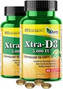 Amerika Medic & Science Xtra D3 Vitamin D 5.000 IU (125 mcg)Cholecalciferol Beilage für Männer & Frauen(120Easy to Swallow Softgels) 2pack|Best für Knochen,Herzgesundheit,Immune Systemunterstützung,Lung Funktion