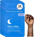 Le bon patch Nite Nite Sleep Patch Support avec le chanvre et la mélatonine, libération soutenue, patch naturel, plant de bien-être Wearable (24 Patches totales)