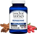 Supplément Berberine de Docteur Morse 1500mg, Berberine HCI avec Ceylan Cinnamon, Formule Extra Strength, Fabriqué aux États-Unis dans une installation homologuée par la FDA, NSF, 90 Capsules