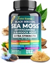Meer Moss Extrakt, Schwarzes Seedöl, Ashwagandha, Turmeric & More – 10-in-1 Kräuterergänzung mit schwarzem Pfeffer & Elderberry – 60 Kapseln