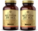 Sélénium sans levure 200 mcg - 250 comprimés, lot de 2 - Supporte le système antioxydant et immunitaire santé - Non-OGM, végétalien, sans gluten, sans laiterie, sans casher - 500 Total des portions