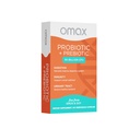 Omax Prébiotique et probiotique 50 milliards CFU + Inuline de chicorée, 10 souches, réduire le bloom, la digestion, SIBO, Gut de fuite, pH vaginal, Acidophilus, végétalien, sans produits laitiers, sans gluten, emballage Blister