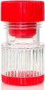 HealthSmart Pill Crusher und Grinder, Crushes Vitamine und Tabletten, hält bis zu 2 Pillen, mit Ergonomic Grips, Rot