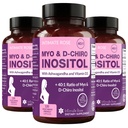 Intimate Rose Myo-Inositol & D-Chiro Inositol Blend - 40:1 Blend Ratio - Women's Daily Wellness Support - Vitamine D & Ashwagandha, 3 bouteilles