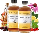 Mickelberry Gardens Throat & Lung Honey Tonic: Wellness Syrup, Natural Sore Throat Relief, Immune Support & Cough Suppressant for Adults & Kids (4 oz, 2 Pack)