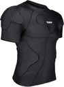 TUOY Herren gepolsterte Kompressionshemd Protective Shirt Rib Chest Protector für Fußball Paintball Baseball