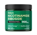 Satoomi NAD Supplement with Liposomale Nicotinamide Riboside 900 mg NR, Resvératrol, Quercetin - 90 Compte