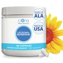Supplément berbère liposomique de base de la science médicale, 300mg (60 Nombre) - Berberine HCL Extrait Capsules soutiennent la santé du foie et du coeur - Capsules végétariennes sans OGM, sans gluten, sans blé et sans lait
