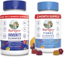 MaryRuth Organics Elderberry Gummies für Immununterstützung (Sugar Free) & Vegan Vitamin C Gummies Bundle | Unterstützt Immunfunktion | Formel zur Unterstützung der Gesamtgesundheit für Erwachsene & Kinder