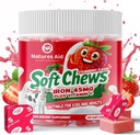 Chewable Iron Supplement für Damen und Herren - Erdbeeren Geschmack, Eisen Vitamin C Soft Chew für Max Absorption, Eisen als Ferrous Fumarate, Ideal für Eisenmangel, 2 Monate Versorgung