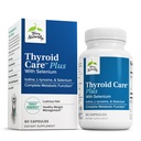 Terry Naturally Thyroïde Care Plus - Iodine + L-Tyrosine, 60 Capsules - supplément de soutien thyroïde avec sélénium, favorise l'énergie et le métabolisme - non-OGM, sans gluten, casher - 30 portions
