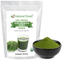 Z Aliments naturels Poudre de jus d'herbe de blé biologique - Superaliments pour le vieillissement et la digestion en santé - Non-OGM, Vegan, Kosher - Parfait pour les jus, les yaourts et les smoothies - Bliss de jus d'herbe de blé, 1 lb