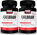FACTEUR DE FORCE Forebrain, 2-Pack, Supplément Cerveau Nootropique pour améliorer la mémoire, stimuler la concentration, augmenter l'énergie mentale et soutenir la santé cérébrale avec caféine, Bacopa et Huperzine A, 60 capsules