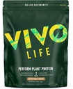 Vivo life Perform Plant Protein Powder - Pea & Hemp Protein Blend mit BCAA (9.38 oz, Salted Maca Caramel)