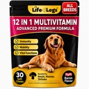 Weiche Kauen Hund Vitamine & Nahrungsergänzungsmittel - Hund Multivitamin - Hanföl Glucosamin Chondroitin Hip and Joint Support Gesundheit, Haut & Coat, Verdauung & Immun Booster, Herz, Probiotics