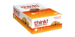 Réfléchis ! Barres protéiques avec racine de chicorée pour fibre, caramel salé, barres Snack sans édulcorants artificiels, 1,4 Oz, 10 Ct