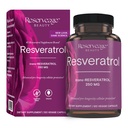 Réserve Beauté, Resvératrol 250 mg, Supplément antioxydant pour la santé cardiaque et cellulaire, soutient le vieillissement en santé et le système immunitaire, Paléo, Keto, 120 capsules