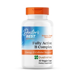 Doctor's BEST Fully Active Vitamin B Complex Supplement, 30 Veggie Capsules