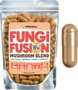 XPRS Nutra Fungi Fusion Mushroom Blend Capsules - 180 Count (90 Day Supply) Premium Blend of Lion's Mane, Reishi, Chaga, Cordyceps Capsules to Support Mental Clarity, Cognition, Energy and Immunity