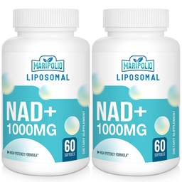 Maripolio Liposomal NAD+ 1000 mg Supplement | High Bioavailability Liposomal Delivery | Cellular Energy & Wellness Support | Pure NAD+ Dietary Supplement for Men,Women, 120 Softgels